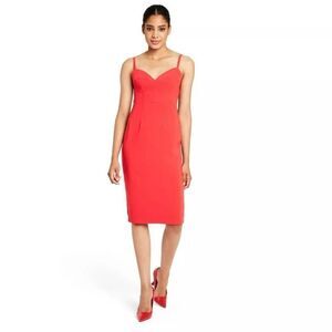 Sergio Hudson x Target Red Bustier Midi Dress NWT